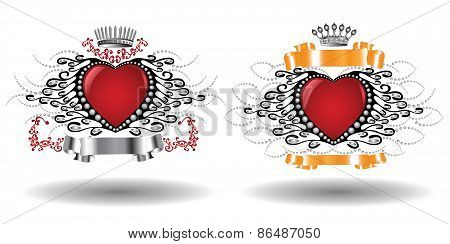 heraldic hearts icon