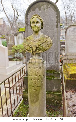Grave Of Eugenie Boime-simon In Paris