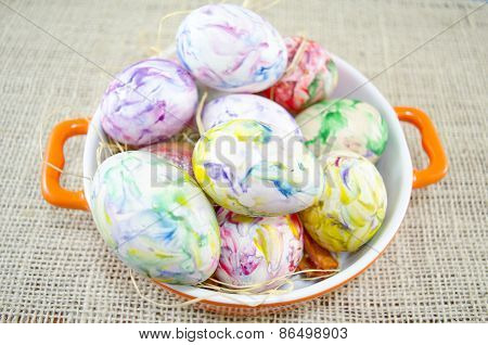 Bunch Of Hand Painted Easter Eggs