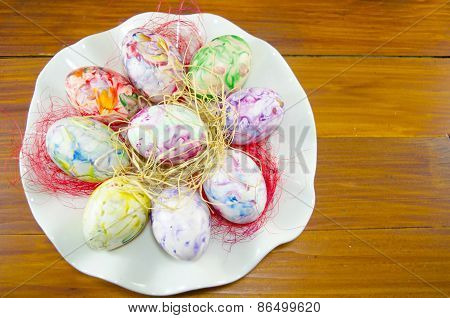 Bunch Of Hand Painted Easter Eggs