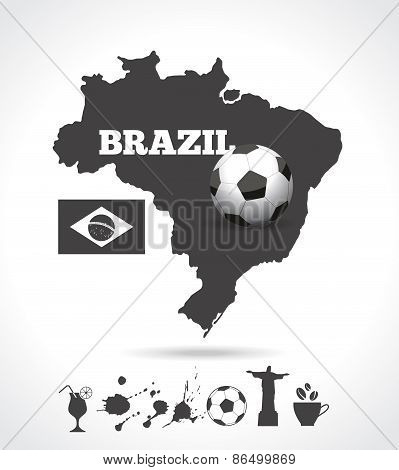 Brazil map background