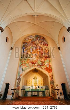 Interior Of Sofia Kyrka - Sofia Church - In Stockholm, Sweden