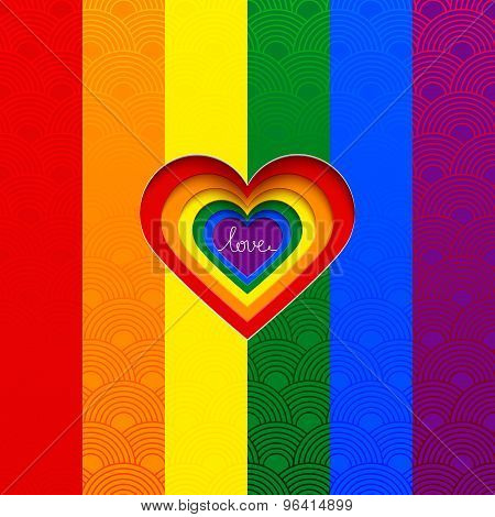 Rainbow Vector Heart Celebrate The Equality Of Love