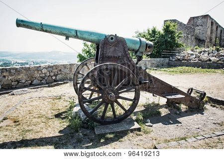 Rusty Historic Cannon, Trencin