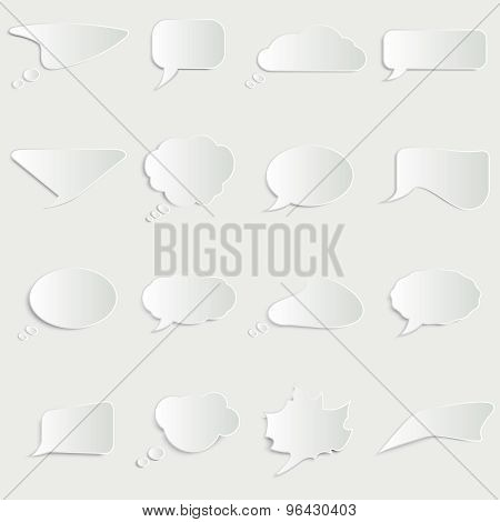 Speech bubbles set