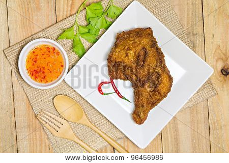 Deep Fried Chicken On A Plate