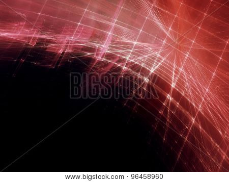 Abstract red background design. Detailed computer graphics.