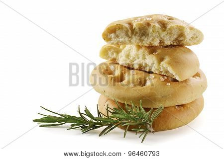 Focaccia flat bread with rosemary