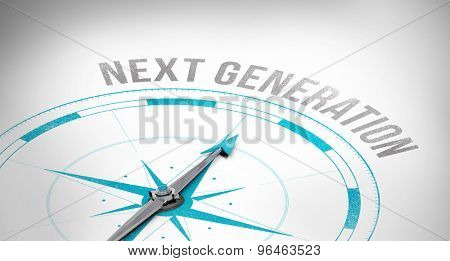 The word next generation against compass