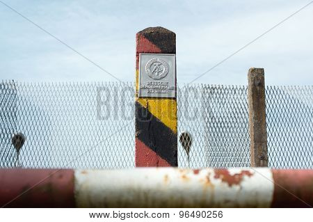 Post At The Former Inner German Border