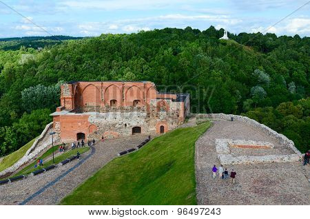 Surviving Buildings Of Upper Vilnius Castle And Views Of Mount Of Three Crosses, Vilnius