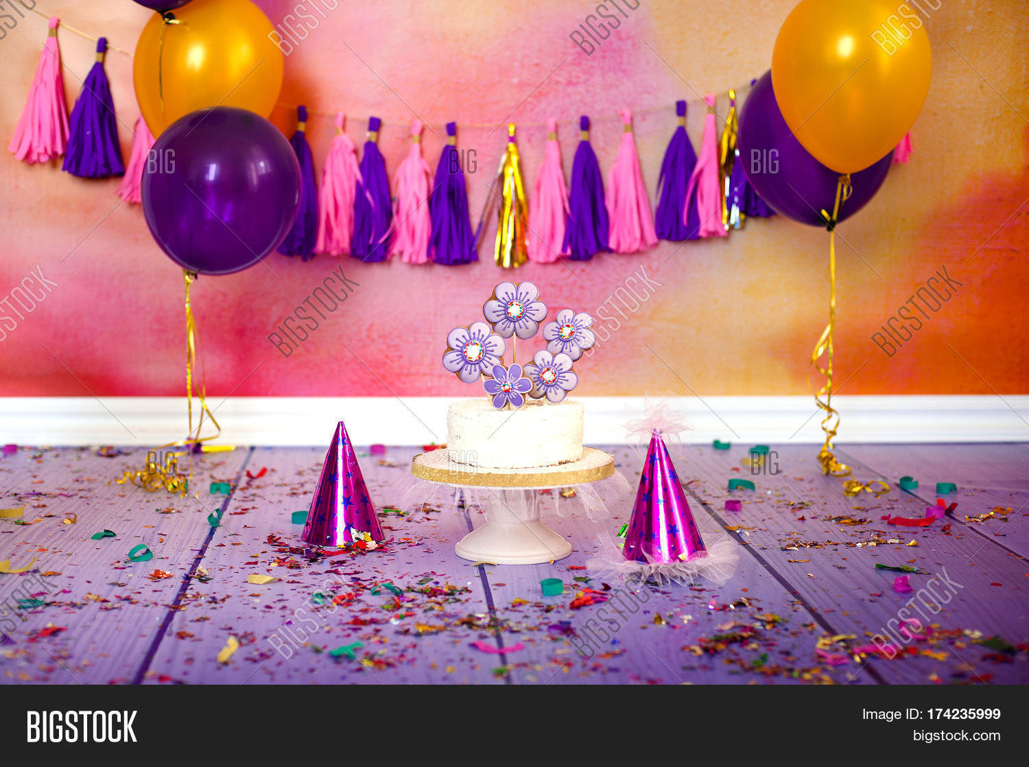 White Birthday Cake Image Photo Free Trial Bigstock