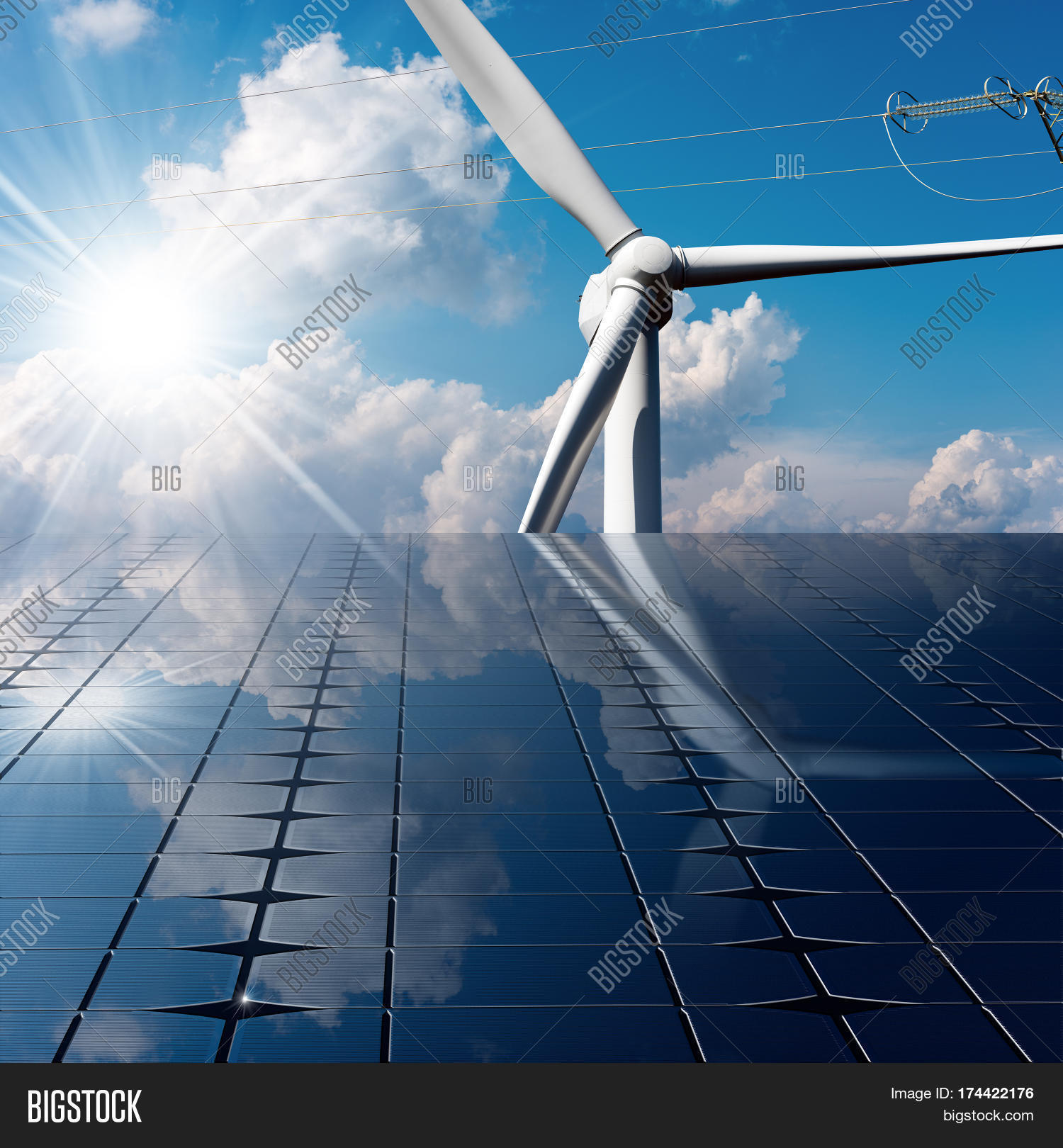 Solar Panels Wind Image & Photo (Free Trial) Bigstock