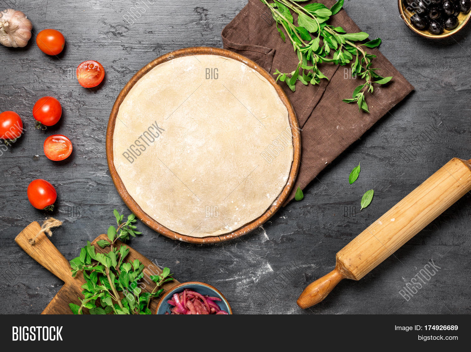 Raw Pizza Dough Set Image & Photo (Free Trial) Bigstock