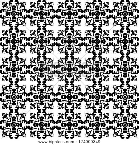 black square cross-shaped pattern on a white background