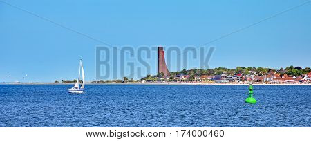 Panorama of the Baltic sea spa Laboe in Germany