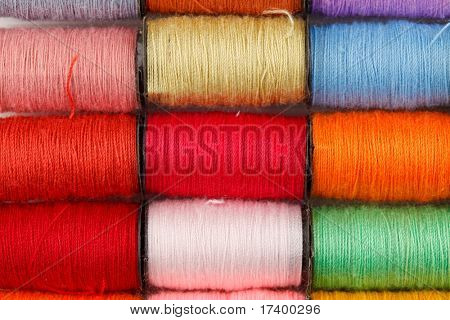 bobbins of lurex thread
