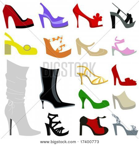Satz von Frauen Schuhe Abbildung