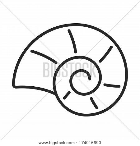 Shell vector icon in simple outline style. These icons are perfect for your websites and applications. All icons in the vector, and you can easily change the color and size.