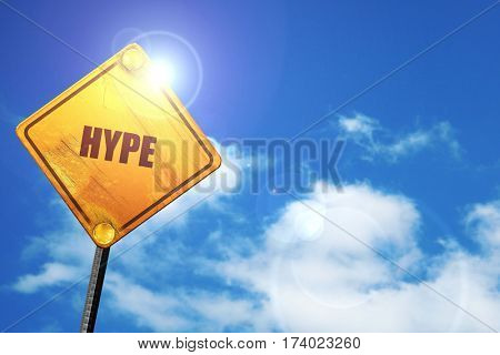 hype, 3D rendering, traffic sign
