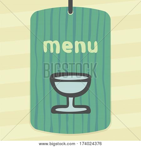 Vector outline wine glass goblet icon on label with hand drawn striped background. Elements for mobile concepts and web apps. Modern infographic logo and pictogram.