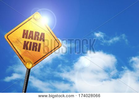 harakiri, 3D rendering, traffic sign