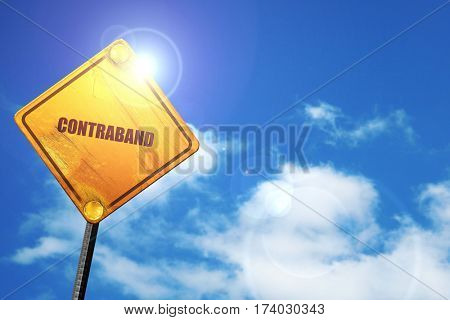 contraband, 3D rendering, traffic sign