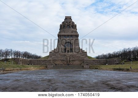 Leipzig Voelkerschlachtdenkmal Monument Battle Military Tower Destination Sights City Germany Europe