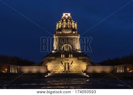 Leipzig Voelkerschlachtdenkmal Monument Battle Military Tower Destination Sights City Germany Europe