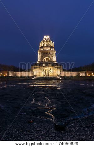 Leipzig Voelkerschlachtdenkmal Monument Battle Military Tower Destination Sights City Germany Europe