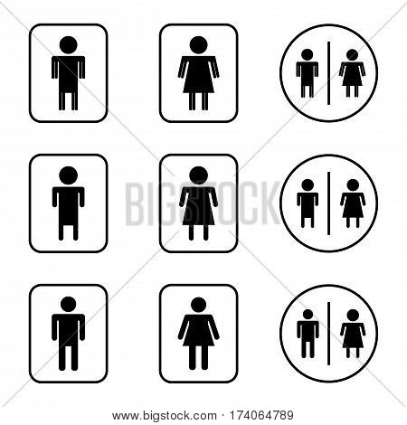 toilet sign design icons set,vector Illustration EPS10