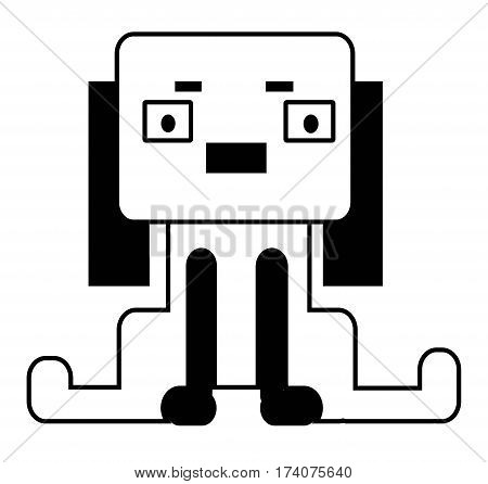 vector dog spaniel sitting drawing close up photo
