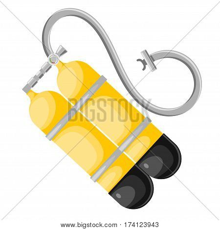 Abstract illustration of scuba. Vector aqualung in Cartoon style on a white background. Stock vector illustration