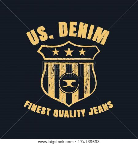 Denim graphic design for t-shirt tee design vector illustration