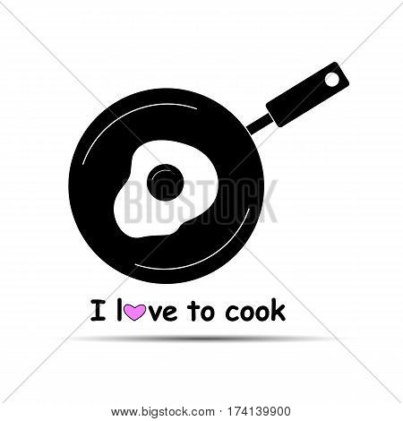 egg breakfast pan food cooking vector meal white yolk protein yellow