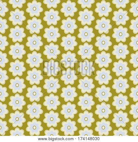 Seamless Pattern Of Daisies