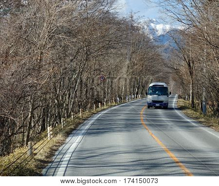 Mountain Road In Nikko, Japan