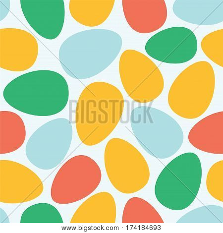 Vector easter eggs seamless pattern background vector