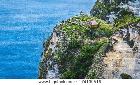 Nusa Penida, North Coast on Cloudy Day, Bali, Indonesia