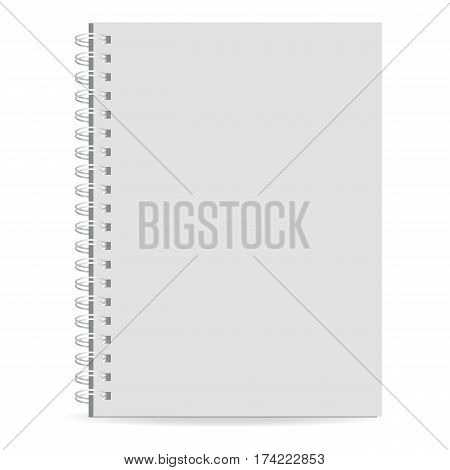 Exercise book icon. Realistic illustration of exercise book vector icon for web