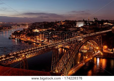 Porto with the Dom Luiz bridge, Portugal 