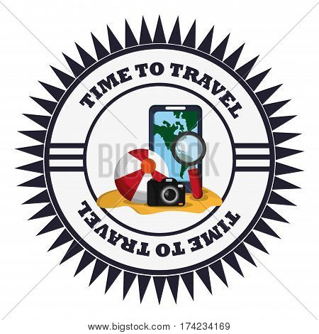 time travel online map camera stam pvector illustration eps 10