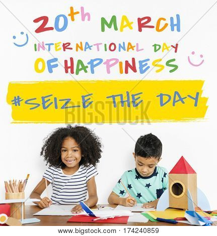 International Day Of Happiness Concept