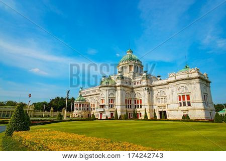 The Ananta Samakhom Throne Hall in Thai Royal Dusit Palace Bangkok Thailand