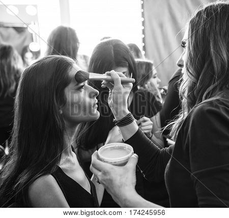 Pamella Roland - Backstage - Fall 2017 Collection