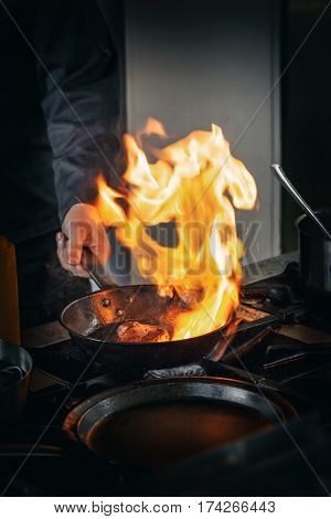 Professional Chef In A Commercial Kitchen