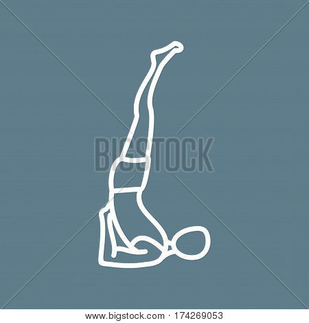 Pose, yoga, shoulderstand icon vector image. Can also be used for yoga poses. Suitable for mobile apps, web apps and print media.