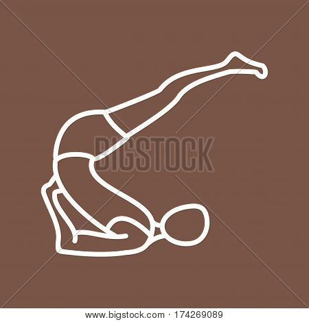 Pose, yoga, shoulderstand icon vector image. Can also be used for yoga poses. Suitable for mobile apps, web apps and print media.