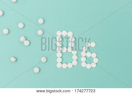 Vitamin B6 Pills Forming The Word 'b6'