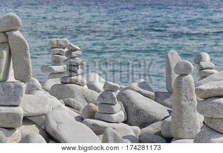 Metaphor for inner balance made with stones